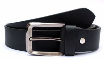 

Tops Men Semi-formal Black Genuine Leather Belt