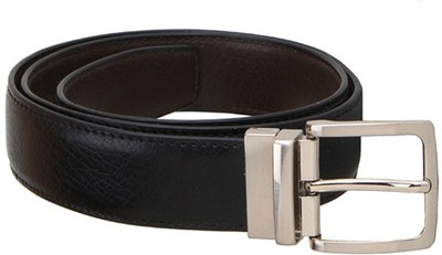 

Calibro Men Casual, Formal, Party, Evening Black Texas Leatherite Reversible Belt