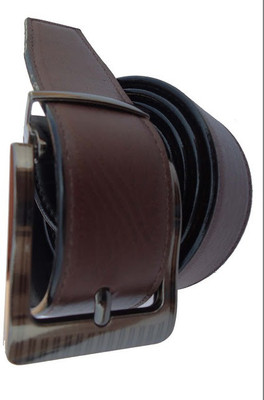

AmahapGlamourDaze Men Formal Brown Artificial Leather Belt