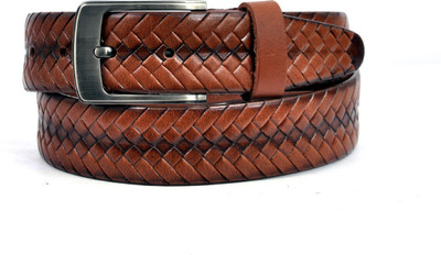 

Pellezzari Men Casual Brown Genuine Leather Belt