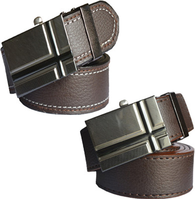 

Loopa Men Formal Multicolor Artificial Leather Belt, Black and brown