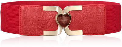 

Calvino Women Casual, Formal Red Artificial Leather Belt
