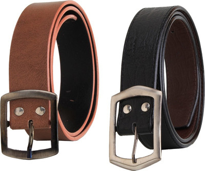 

Elligator Men Casual, Party, Formal Black, Brown Artificial Leather Belt
