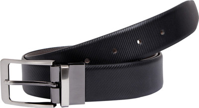 

Cotnis Men Formal Black Genuine Leather Reversible Belt