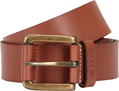 

Flying Machine Men Maroon Genuine Leather Belt, Burgundy