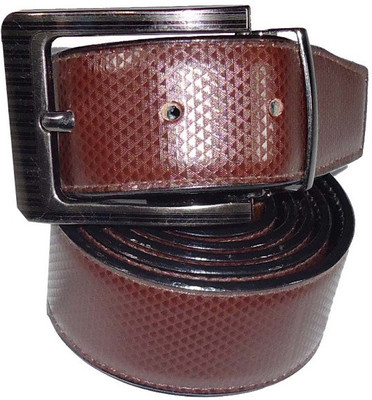 

P&E Men Formal Brown Artificial Leather Reversible Belt