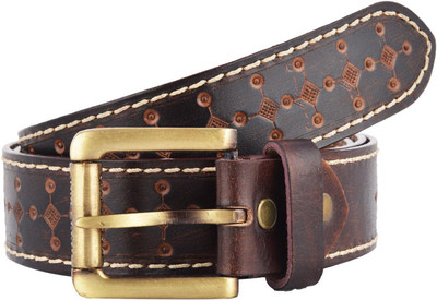 

Rebo Men Casual Brown Genuine Leather Belt