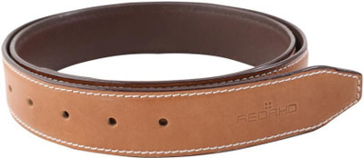 

Redrho Men Tan Genuine Leather Belt