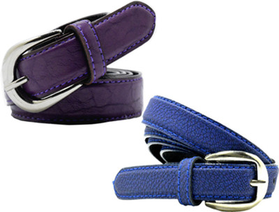 

Wholesome Deal Women Casual Multicolor Synthetic Belt, Purple and blue