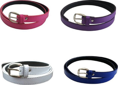 

SUNRISE ENTERPRISES Girls Casual, Evening, Formal, Party Pink, Purple, White, Blue Artificial Leather, Fabric Belt, Pinkpurplewhiteblue04303