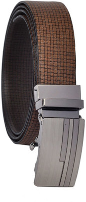 

Hawai Men Casual Brown Genuine Leather Reversible Belt