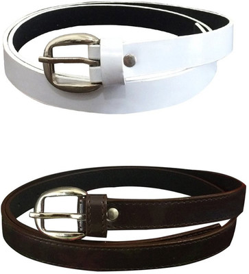 

Nagar Enterprises Girls Casual, Evening, Formal, Party Brown, White Artificial Leather, Fabric Belt, Multicolor2-566