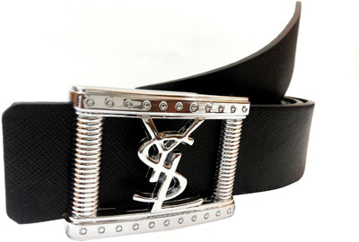 

Mode Boys Casual, Formal Black Genuine Leather Belt, Black-097