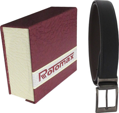 

Rotomax Men Black Artificial Leather Reversible Belt