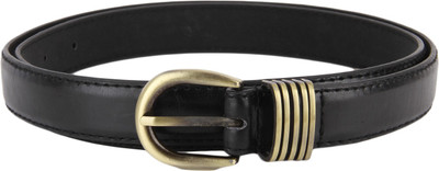 Lino Perros Women Casual Black Artificial Leather Belt, B001