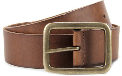 

WAC Men Tan Metal, Genuine Leather Belt