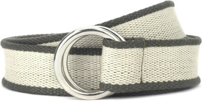 

Hidedge Men Beige, Grey Canvas, Metal Belt, Green