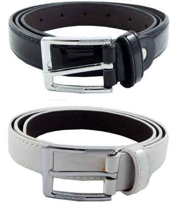 

Els Women Formal, Casual Black, White Synthetic Belt