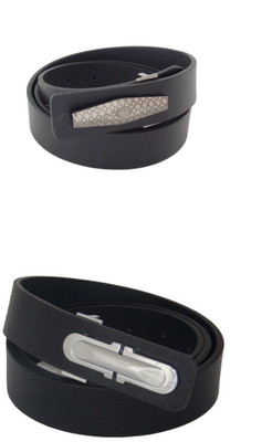 

SFA Men Formal Black Artificial Leather Belt, Black749810