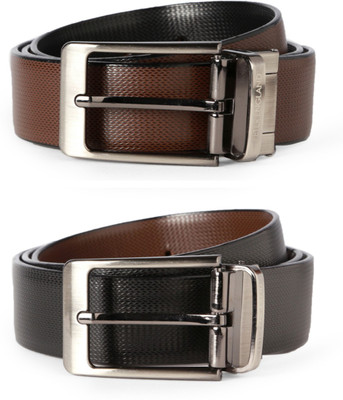 

Peter England Men Black Genuine Leather Belt