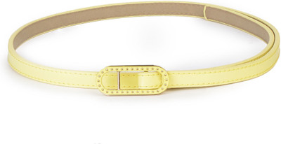 

Buckle Up Women Yellow Artificial Leather Belt