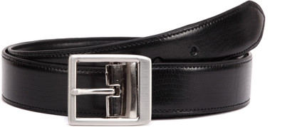 

U+N Men Formal Black Genuine Leather Belt