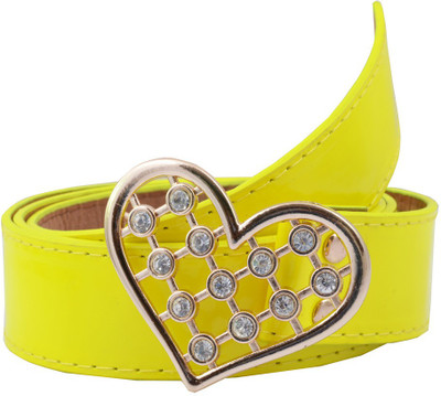 

Antiformal Women Casual Yellow Artificial Leather Belt