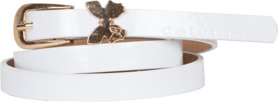 

Calvino Women Casual, Formal White Artificial Leather Belt