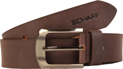 

Scharf Men Casual, Party, Evening Brown Genuine Leather Belt, Black-09