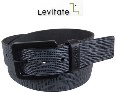 

Levitate Men Casual Grey, Black Genuine Leather Belt, Black;grey