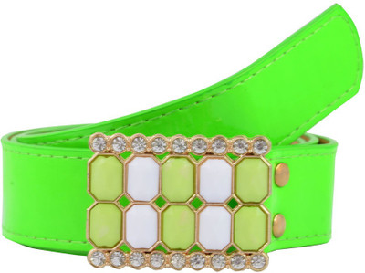 

Antiformal Women Party, Casual Green Artificial Leather Belt
