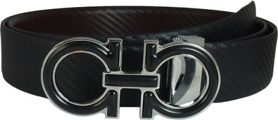 

Ammvi Creations Men Formal, Party, Evening Black Genuine Leather Reversible Belt