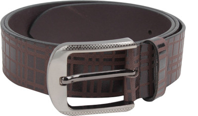 

Leather Hub Men Casual Maroon Genuine Leather Belt
