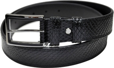 60% OFF on Orosilber Casual Black Genuine Leather Belt