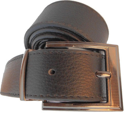 

P&E Men Formal Black Artificial Leather Belt