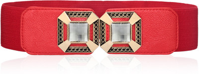 

Calvino Women Casual, Formal Red Artificial Leather Belt