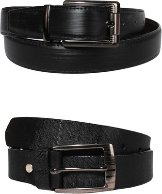 

Lenin Men Casual Black Genuine Leather Reversible Belt