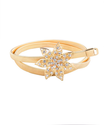 

Buckle Up Women Casual Gold Metal Belt