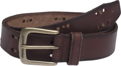

Jack & Jones Men Brown Genuine Leather Belt, Brown stone