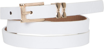 

Calvino Women Casual, Formal White Artificial Leather Belt