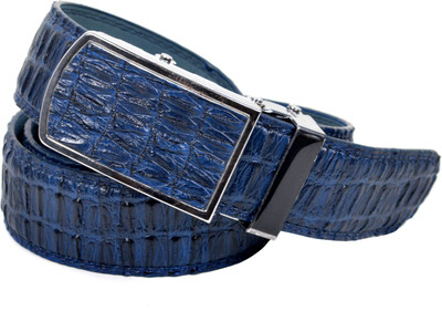 59% OFF on Drakemen Men Casual Blue Genuine Leather Belt