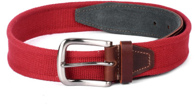 

Buckle Up Men Red Genuine Leather Belt