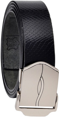 

Hawai Men Casual Black Genuine Leather Belt