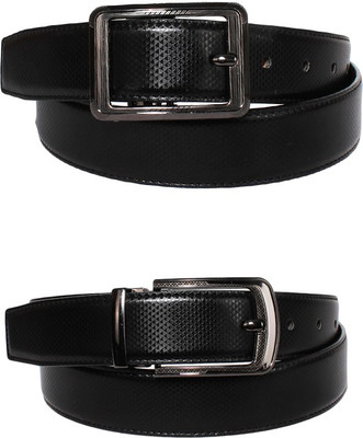 

Lenin Men Formal Black Genuine Leather Reversible Belt