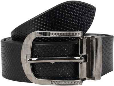 

The Blue Pink Men Casual Black Genuine Leather Belt, Black-01