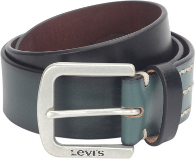 

Levi's Men Black, Green Genuine Leather Belt