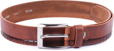 

Buckle Up Men Tan Genuine Leather Belt