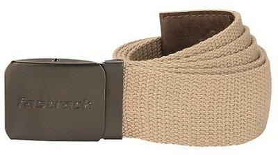 

Fastrack Men Green, Brown Genuine Leather Belt, Beige