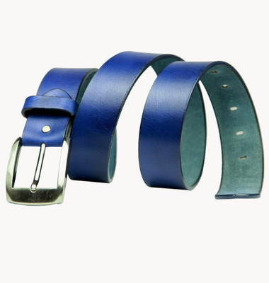 

99Cells Men Casual Blue Genuine Leather Belt