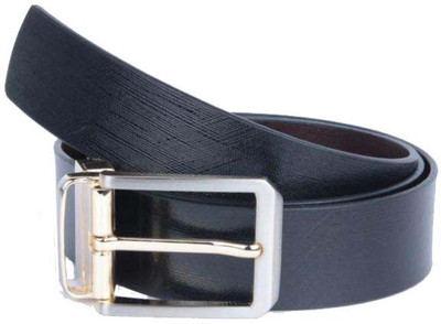 

PRUG Men Formal Black Genuine Leather Reversible Belt